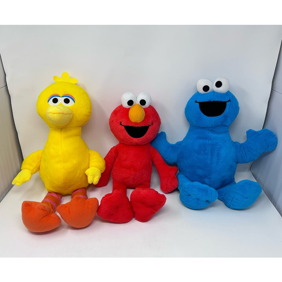 Just Play LLC 2023Sesame Street Big Bird‎ Elmo Cookie Monster 18" Tall
